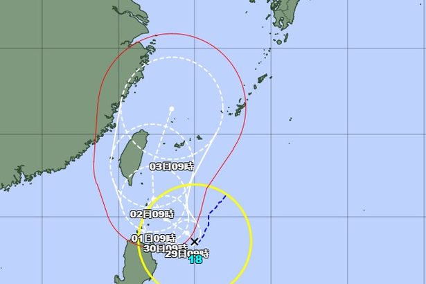 台風18号が発生　沖縄の南に接近へ（28日午前9時）