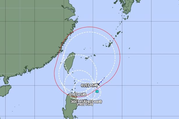 熱帯低気圧、28日にも台風に　10月1日から2日にかけて沖縄地方に接近か