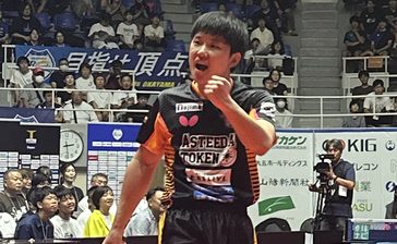 アスティーダ競り勝つ　岡山に3―1　第3マッチ張本、強敵に強気貫く　卓球・Tリーグ（21日の試合）