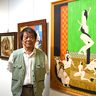 パリに渡り絵描き50年　あじくーたーな色彩空間が広がる　桑江さん展示会　29日まで　那覇　沖縄