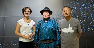 石垣焼の金子さん、モンゴルで展覧会　現代アートに手応え