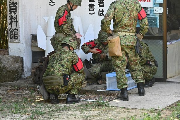 陸自、米国製砲弾など回収　伊江・反戦平和資料館「ヌチドゥタカラの家」　村内の別の資料館の展示物も　沖縄