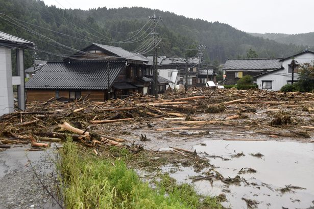 復旧途上　被災地に濁流　仮設も浸水、再び避難　能登豪雨