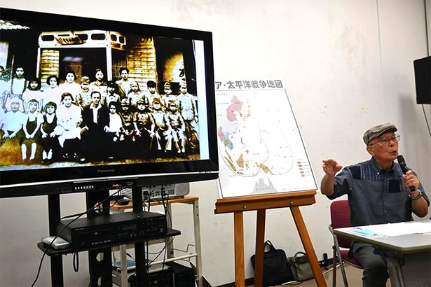 4歳で対馬丸から生還　母と姉が犠牲の照屋さん講話　記念館開館20年　沖縄