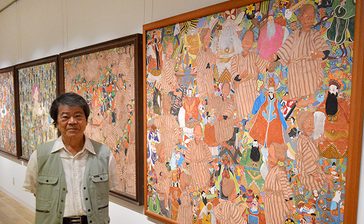 絵描き50年、桑江さん企画展　名護博物館　色彩豊かな57点