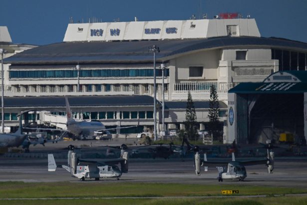 【動画】陸自オスプレイが沖縄本島に初飛来　日米共同演習で2機、那覇空港　県は自粛を要請