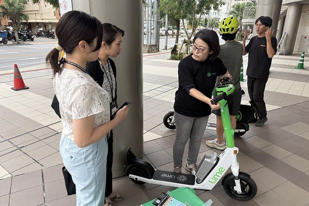 【動画あり】電動キックボード世界大手「Lime」　那覇市内40カ所でサービス開始　沖縄