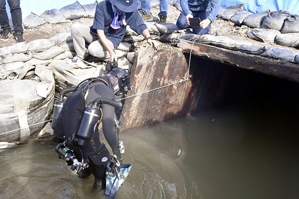 遺骨収集へ潜水調査　戦中に事故、山口「長生炭鉱」　沖縄県出身者も犠牲