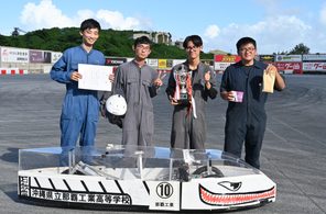 那覇工、美来工科が「エコデン」県V　電気自動車の走行距離競う　4チームが全国へ　沖縄