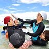 島人総出の海の運動会　１００年続く渡名喜の伝統