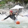 「海の運動会」水しぶき爽快に　渡名喜島