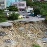 ５月に崩落、被害拡大　北中城村島袋、台風前に住民不安