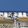 緊急着陸の米軍ヘリ「油圧に問題」　渡名喜島の現場で修理（14日正午）