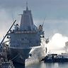 米海軍の揚陸艦ニューオーリンズが寄港　うるま市のホワイトビーチ　沖縄