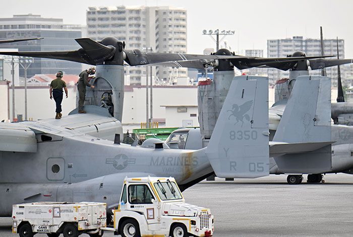 那覇軍港のオスプレイ3機、飛行して普天間飛行場に移動の可能性 沖縄県 ...
