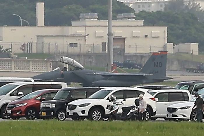 F15Eストライクイーグル4機が飛来　うち1機は緊急着陸　沖縄・米軍嘉手納基地
