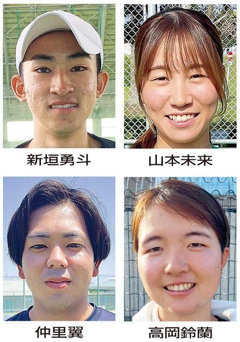 テニス、新垣（男子）山本（女子）が1位　23年度・国体沖縄県選手選考会