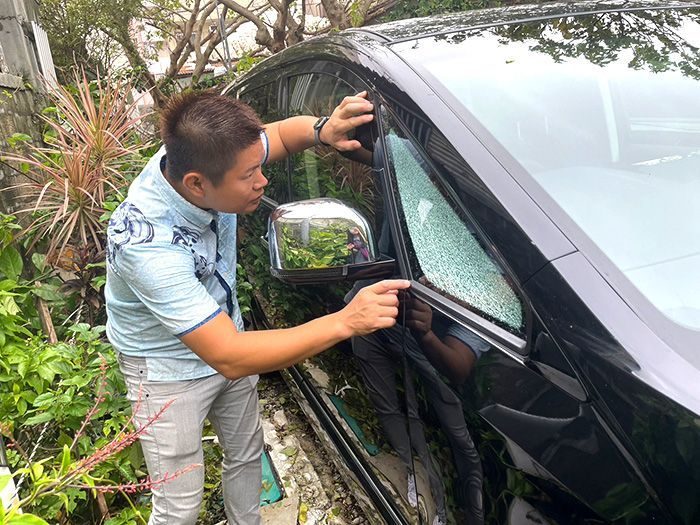 【台風6号】キャンセル損失5千万円も　県内レンタカー　ガラス割れ、お盆予約と修理日程で四苦八苦